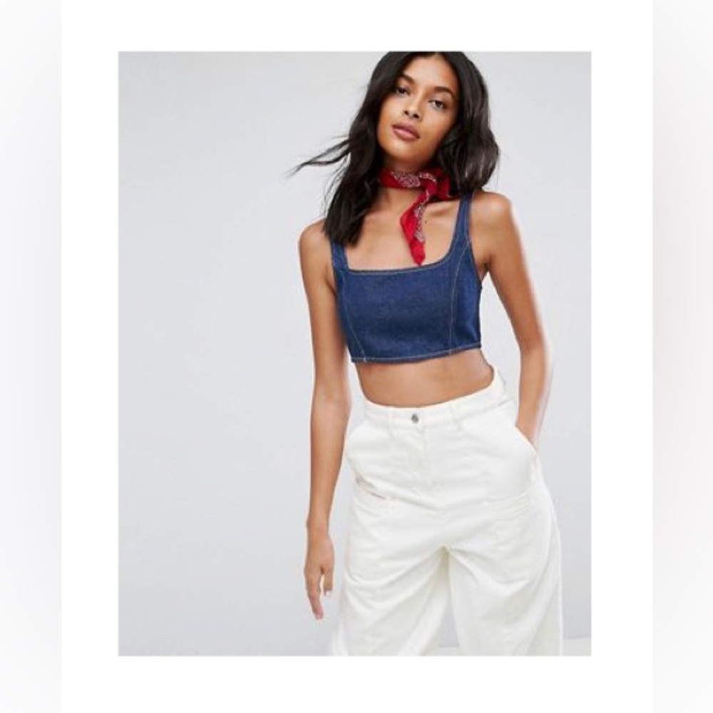 ASOS Denim Crop Top